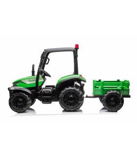 Tracteur avec remorque 24 Volts Blast Vert - Pack Luxe