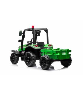 Tracteur avec remorque 24 Volts Blast Vert - Pack Luxe