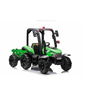 Tracteur avec remorque 24 Volts Blast Vert - Pack Luxe