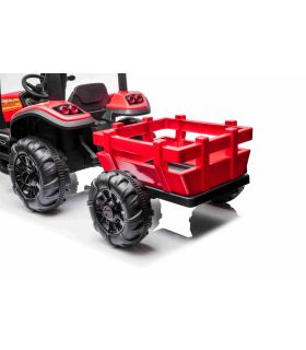 Tracteur avec remorque 24 Volts Blast Rouge - Pack Luxe