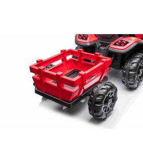 Tracteur avec remorque 24 Volts Blast Rouge - Pack Luxe