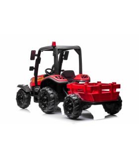 Tracteur avec remorque 24 Volts Blast Rouge - Pack Luxe