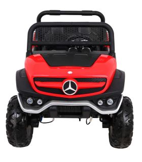 Voiture électrique 2 places pour enfant 12V Mercedes Unimog Rouge - Pack Luxe