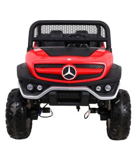 Voiture électrique 2 places pour enfant 12V Mercedes Unimog Rouge - Pack Luxe