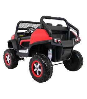 Voiture électrique 2 places pour enfant 12V Mercedes Unimog Rouge - Pack Luxe