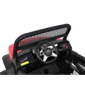 Voiture électrique 2 places pour enfant 12V Mercedes Unimog Rouge - Pack Luxe