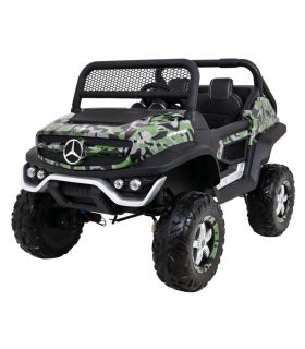 Voiture électrique 2 places pour enfant 12V Mercedes Unimog Militaire - Pack Luxe