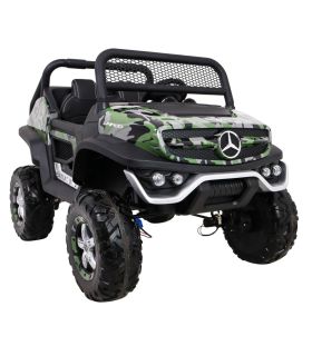 Voiture électrique 2 places pour enfant 12V Mercedes Unimog Militaire - Pack Luxe