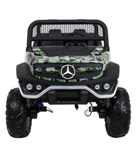 Voiture électrique 2 places pour enfant 12V Mercedes Unimog Militaire - Pack Luxe