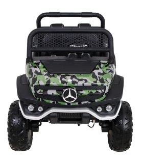 Voiture électrique 2 places pour enfant 12V Mercedes Unimog Militaire - Pack Luxe