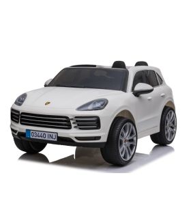 Voiture électrique 2 places Porsche Cayenne S Blanche - Pack Luxe