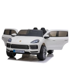 Voiture électrique 2 places Porsche Cayenne S Blanche - Pack Luxe