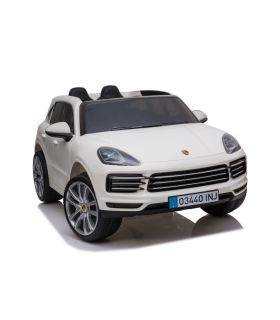 Voiture électrique 2 places Porsche Cayenne S Blanche - Pack Luxe