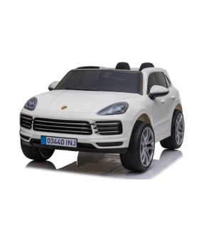 Voiture électrique 2 places Porsche Cayenne S Blanche - Pack Luxe