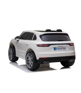 Voiture électrique 2 places Porsche Cayenne S Blanche - Pack Luxe