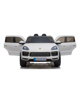 Voiture électrique 2 places Porsche Cayenne S Blanche - Pack Luxe