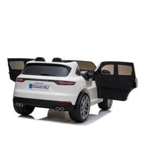 Voiture électrique 2 places Porsche Cayenne S Blanche - Pack Luxe