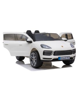 Voiture électrique 2 places Porsche Cayenne S Blanche - Pack Luxe