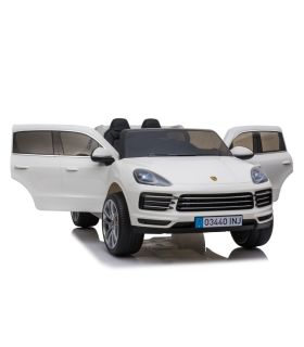 Voiture électrique 2 places Porsche Cayenne S Blanche - Pack Luxe