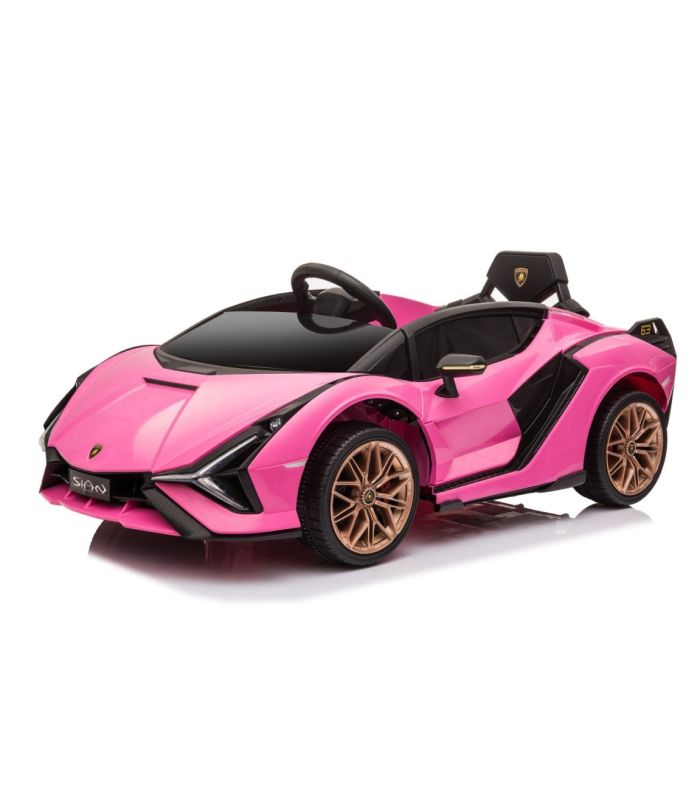 Voiture électrique 12V Lamborghini Sian Rose - Pack Luxe