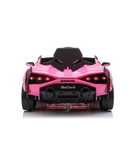 Voiture électrique 12V Lamborghini Sian Rose - Pack Luxe
