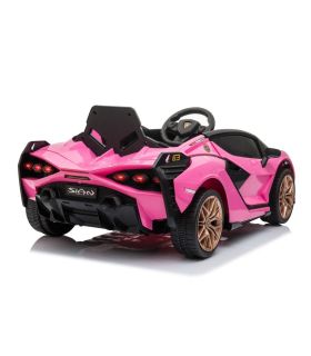 Voiture électrique 12V Lamborghini Sian Rose - Pack Luxe