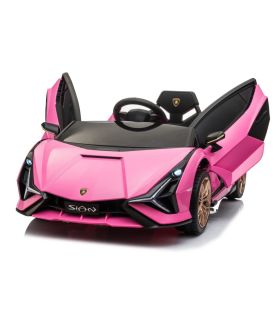 Voiture électrique 12V Lamborghini Sian Rose - Pack Luxe