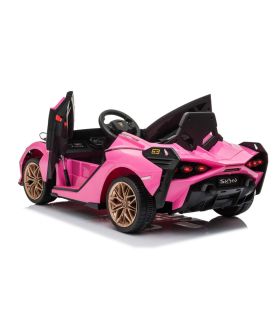 Voiture électrique 12V Lamborghini Sian Rose - Pack Luxe