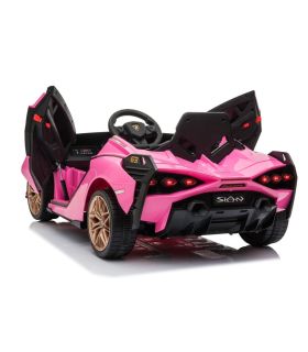 Voiture électrique 12V Lamborghini Sian Rose - Pack Luxe