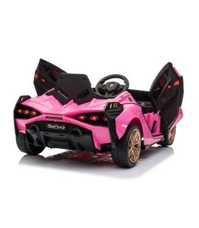 Voiture électrique 12V Lamborghini Sian Rose - Pack Luxe