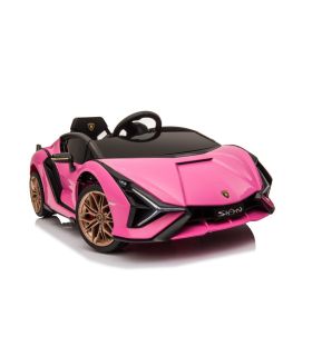 Voiture électrique 12V Lamborghini Sian Rose - Pack Luxe