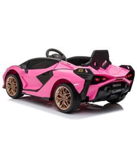 Voiture électrique 12V Lamborghini Sian Rose - Pack Luxe