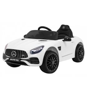 Voiture électrique enfant 12V Mercedes-Benz GT Blanche - Pack Luxe