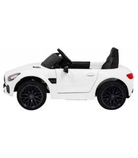 Voiture électrique enfant 12V Mercedes-Benz GT Blanche - Pack Luxe
