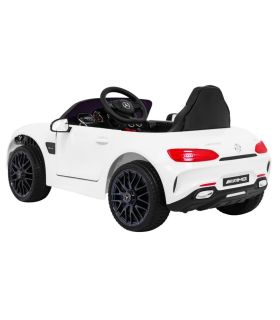 Voiture électrique enfant 12V Mercedes-Benz GT Blanche - Pack Luxe