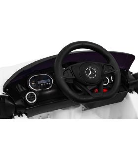 Voiture électrique enfant 12V Mercedes-Benz GT Blanche - Pack Luxe