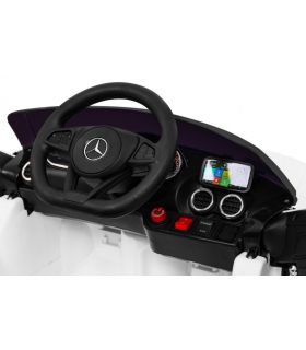 Voiture électrique enfant 12V Mercedes-Benz GT Blanche - Pack Luxe