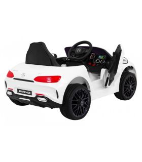 Voiture électrique enfant 12V Mercedes-Benz GT Blanche - Pack Luxe