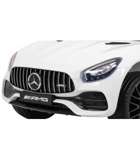 Voiture électrique enfant 12V Mercedes-Benz GT Blanche - Pack Luxe