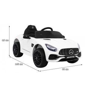 Voiture électrique enfant 12V Mercedes-Benz GT Blanche - Pack Luxe