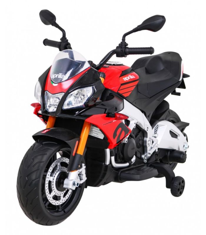 Moto électrique 12V Aprilia V4 Rouge - Pack Luxe