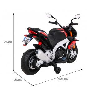 Moto électrique 12V Aprilia V4 Rouge - Pack Luxe