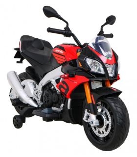 Moto électrique 12V Aprilia V4 Rouge - Pack Luxe