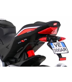 Moto électrique 12V Aprilia V4 Rouge - Pack Luxe