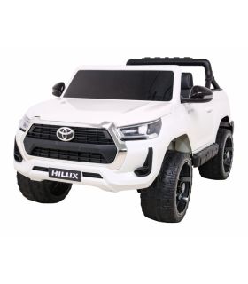 Voiture électrique 2 places 12V Toyota Hilux Blanche - Pack Luxe