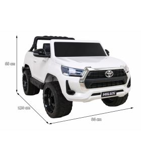 Voiture électrique 2 places 12V Toyota Hilux Blanche - Pack Luxe