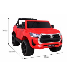Voiture électrique 2 places 12V Toyota Hilux Rouge - Pack Luxe