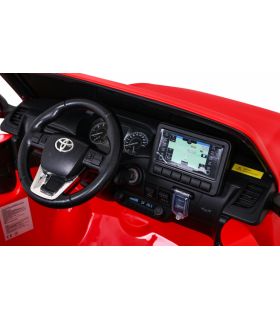 Voiture électrique 2 places 12V Toyota Hilux Rouge - Pack Luxe