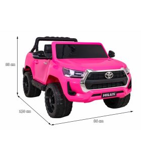 Voiture électrique 2 places 12V Toyota Hilux Rose - Pack Luxe
