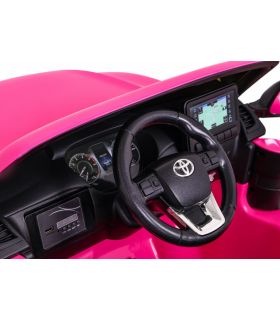Voiture électrique 2 places 12V Toyota Hilux Rose - Pack Luxe